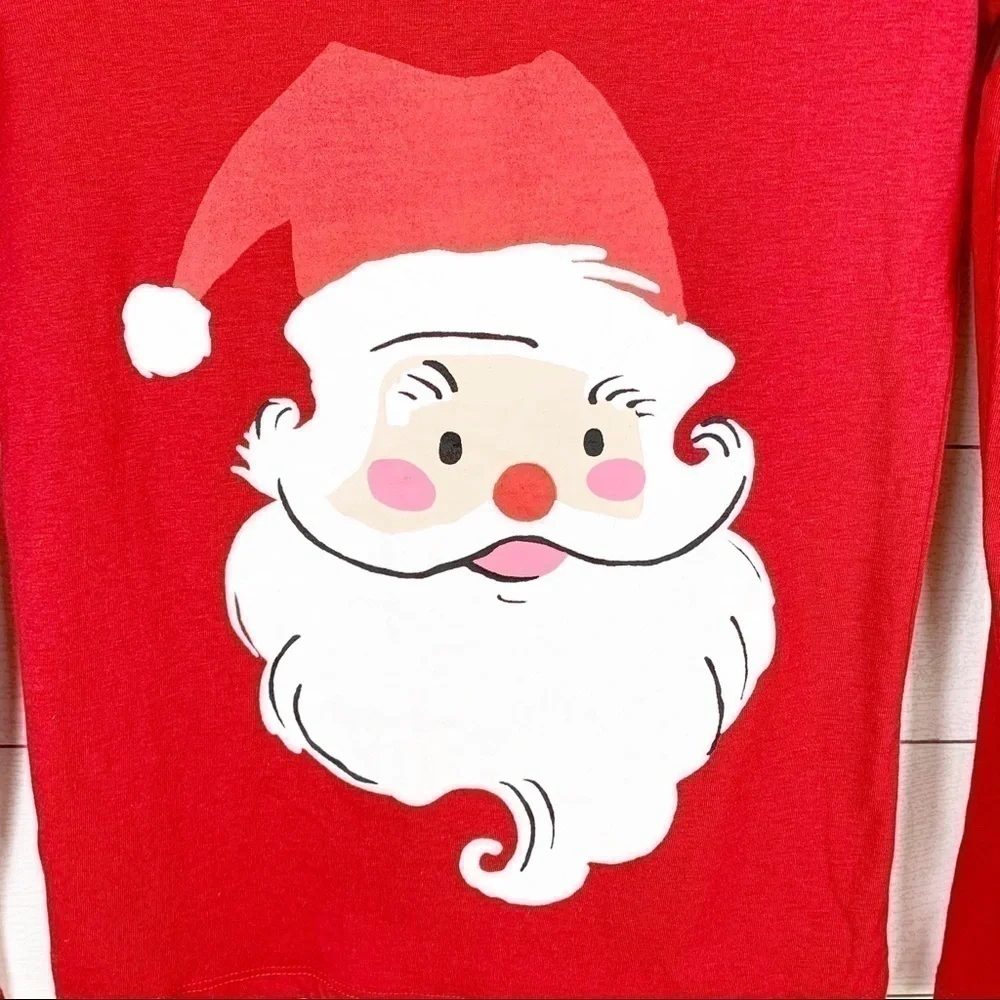 𝅺NITE Nite Munki Munki Santa Long Sleeve Pajama Top